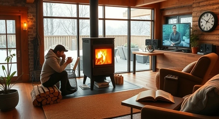 Wood Burning Stove Indoors Wood Burning Stove Indoors