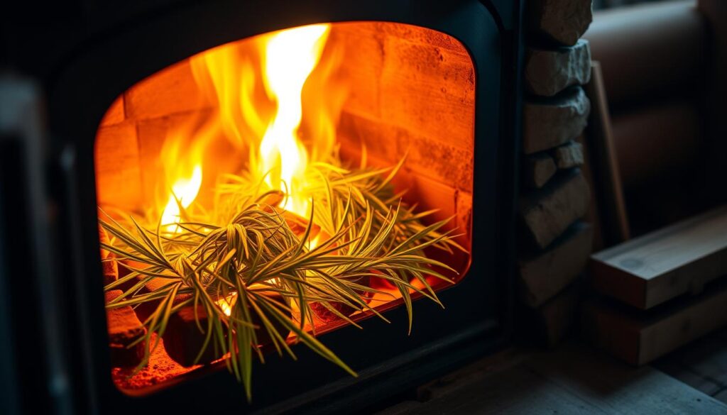 hemp in stove